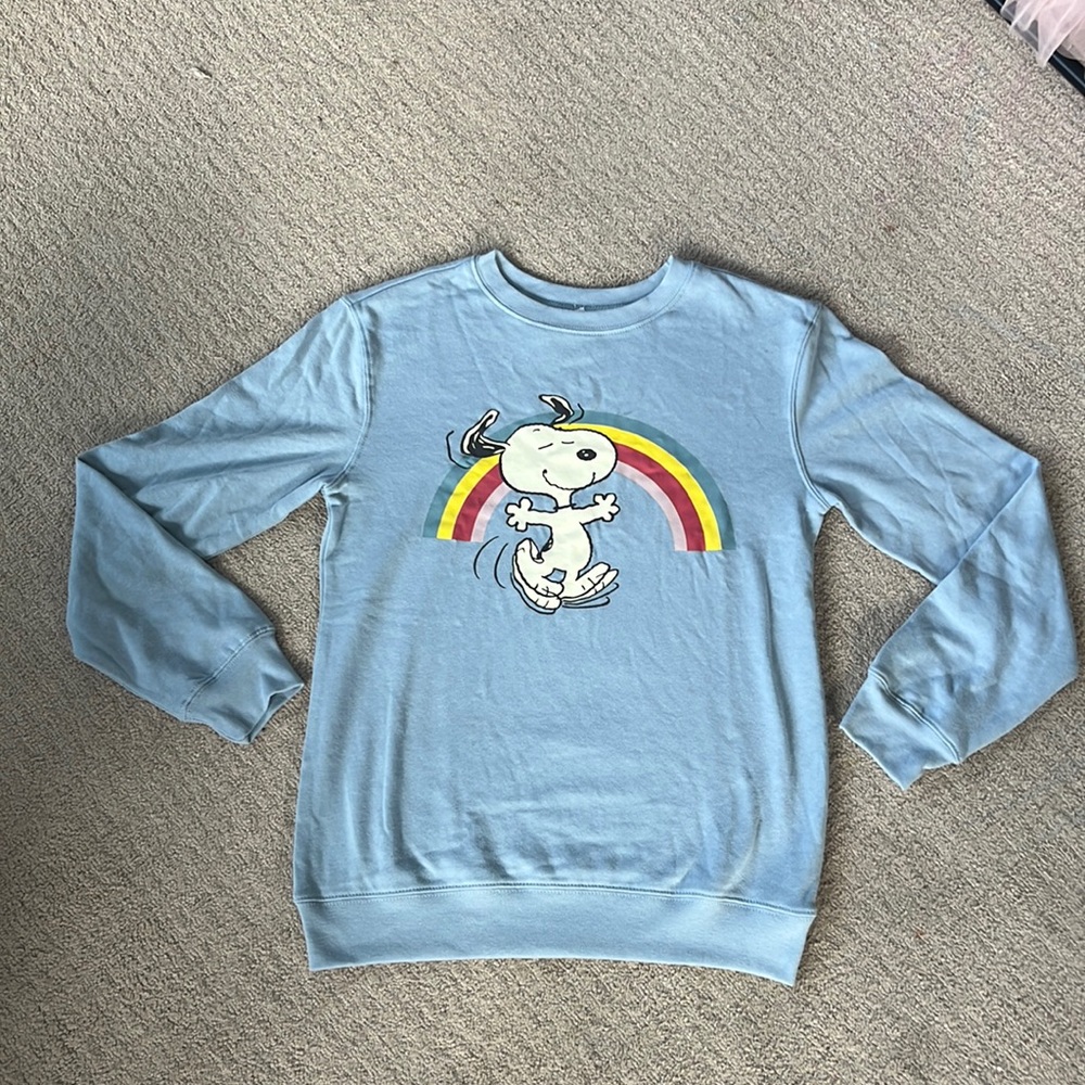 Snoopy Rainbow sweatshirt, size Small NEW
